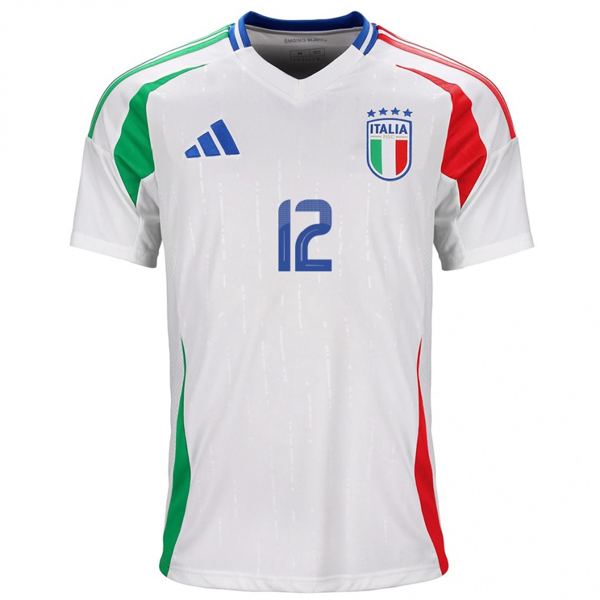 Men Football Italy Francesco Plaia #12 White Away Jersey 24-26 T-Shirt Canada