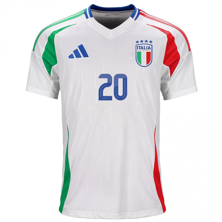 Men Football Italy Giada Greggi #20 White Away Jersey 24-26 T-Shirt Canada