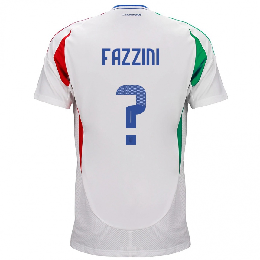 Men Football Italy Jacopo Fazzini #0 White Away Jersey 24-26 T-Shirt Canada