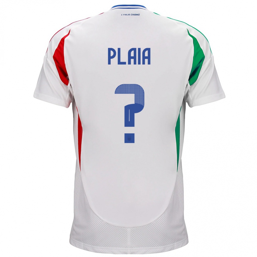 Men Football Italy Matteo Plaia #0 White Away Jersey 24-26 T-Shirt Canada