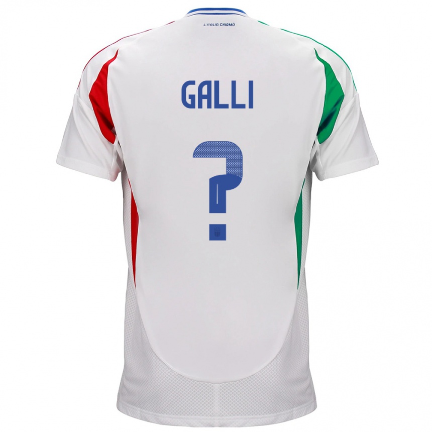 Men Football Italy Aurora Galli #0 White Away Jersey 24-26 T-Shirt Canada