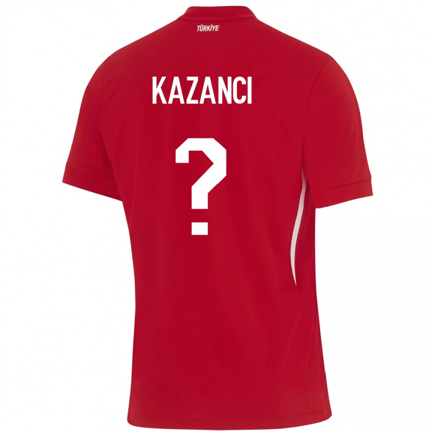 Men Football Turkey Şant Kazancı #0 Red Away Jersey 24-26 T-Shirt Canada