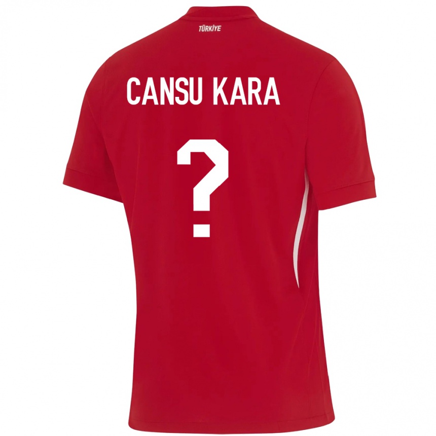 Men Football Turkey İlayda Cansu Kara #0 Red Away Jersey 24-26 T-Shirt Canada