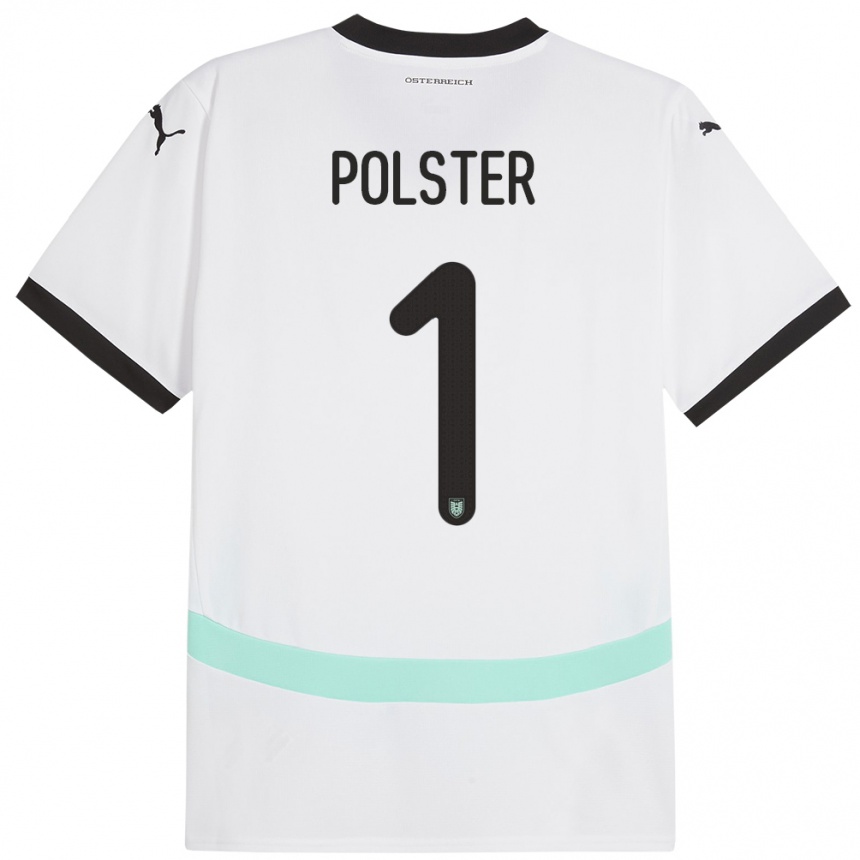 Men Football Austria Nikolas Polster #1 White Away Jersey 24-26 T-Shirt Canada