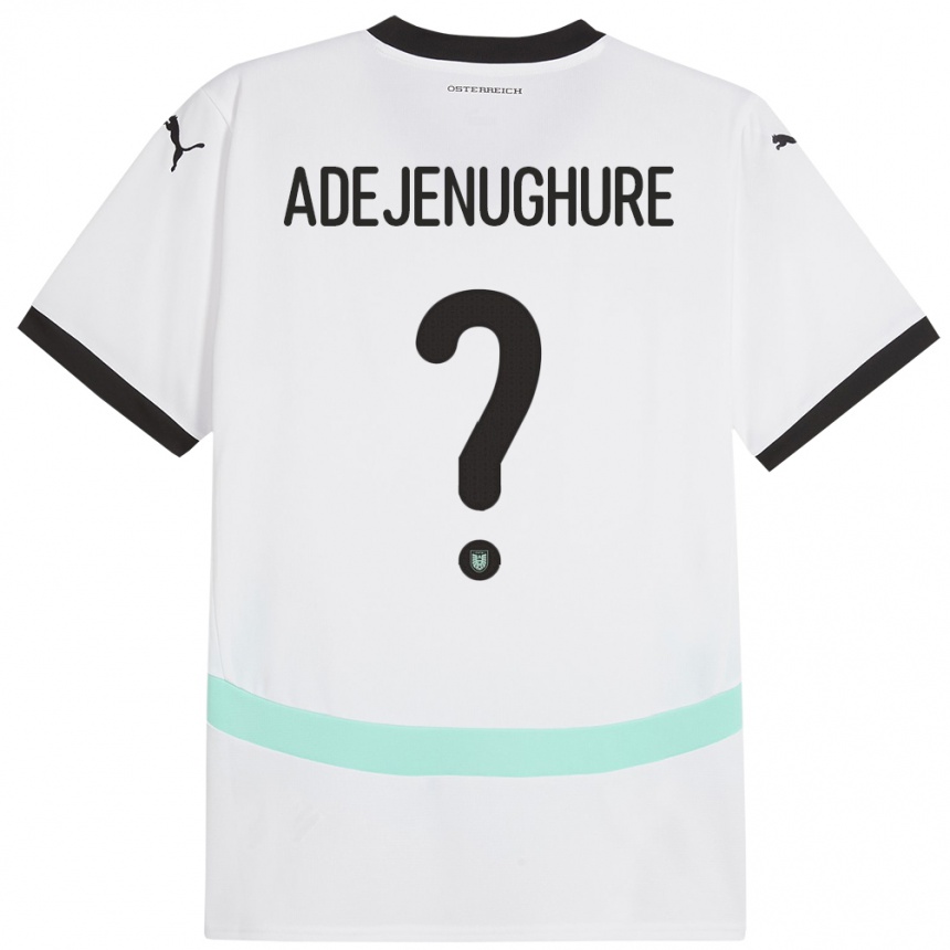 Men Football Austria Oghenetejiri Adejenughure #0 White Away Jersey 24-26 T-Shirt Canada