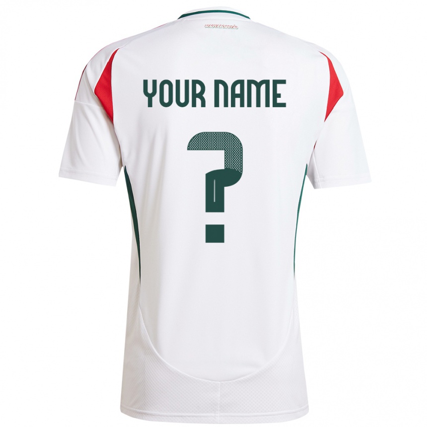 Men Football Hungary Your Name #0 White Away Jersey 24-26 T-Shirt Canada