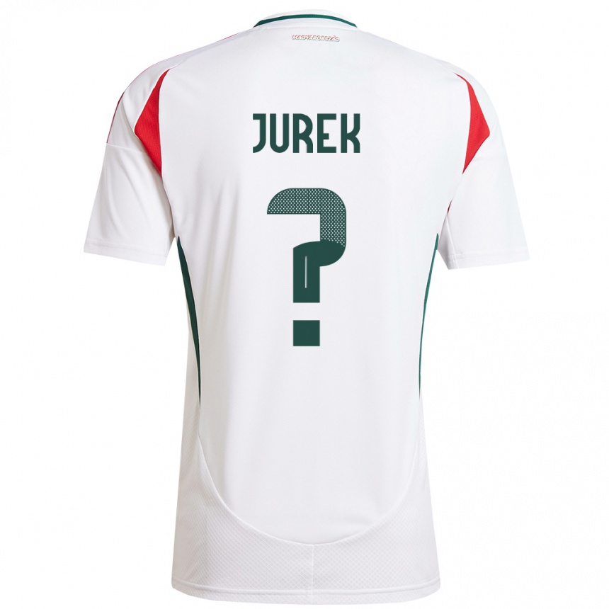 Men Football Hungary Gábor Jurek #0 White Away Jersey 24-26 T-Shirt Canada