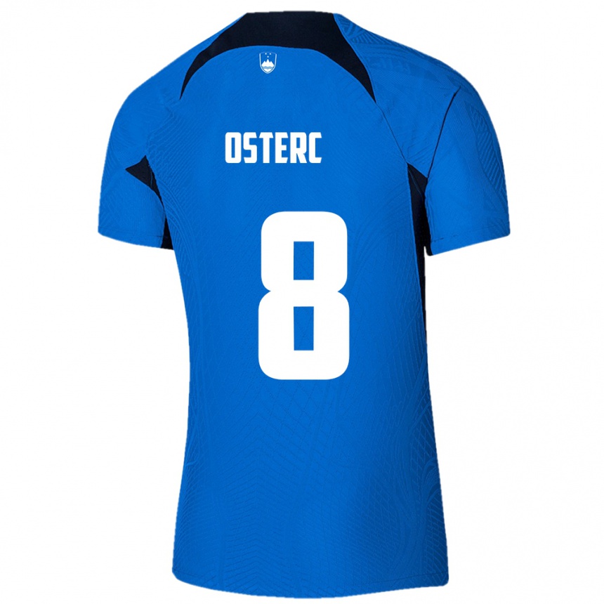 Men Football Slovenia Niko Osterc #8 Blue Away Jersey 24-26 T-Shirt Canada