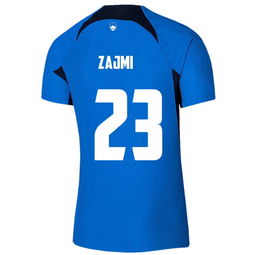 Men Football Slovenia Luana Zajmi #23 Blue Away Jersey 24-26 T-Shirt Canada