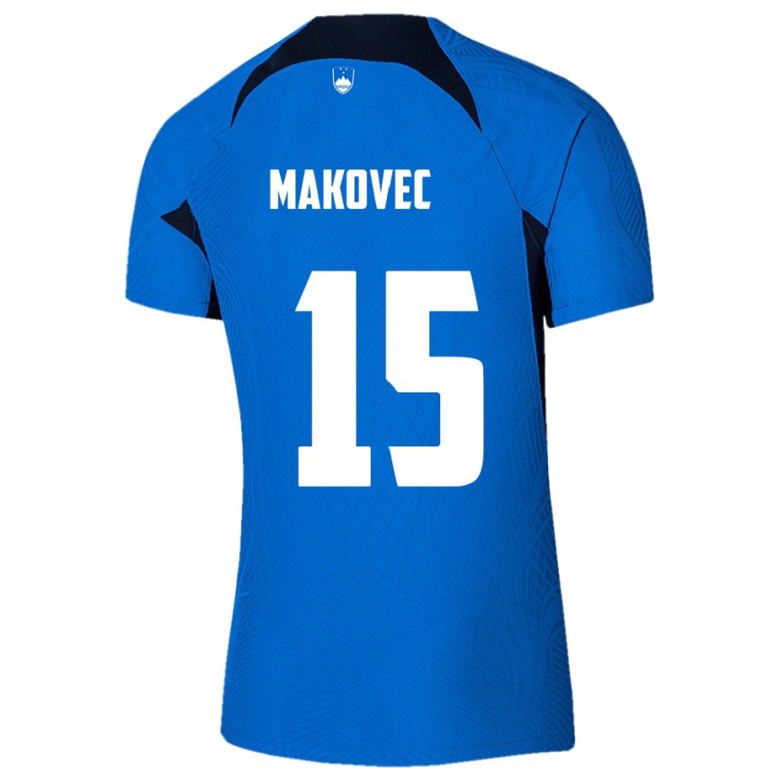 Men Football Slovenia Sara Makovec #15 Blue Away Jersey 24-26 T-Shirt Canada