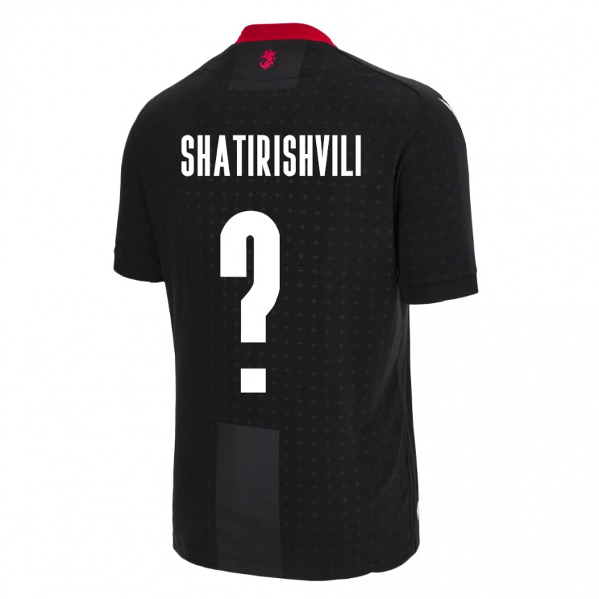 Men Football Georgia Mate Shatirishvili #0 Black Away Jersey 24-26 T-Shirt Canada