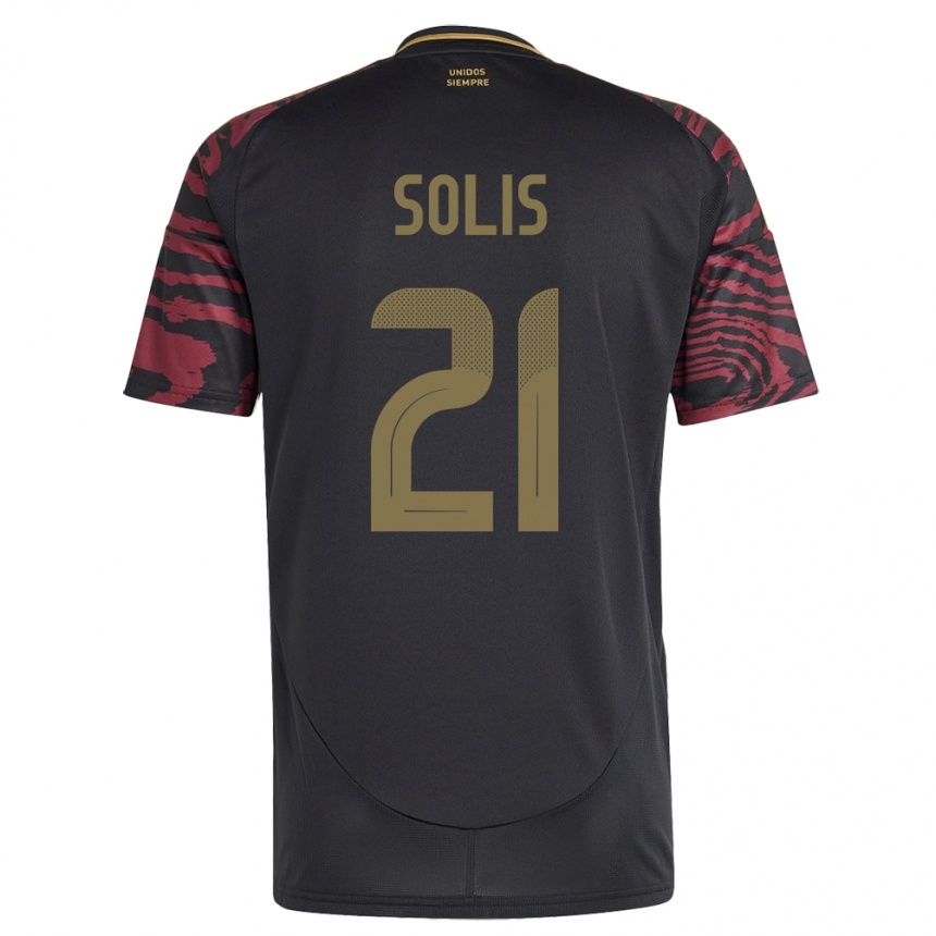 Men Football Peru Renato Solís #21 Black Away Jersey 24-26 T-Shirt Canada