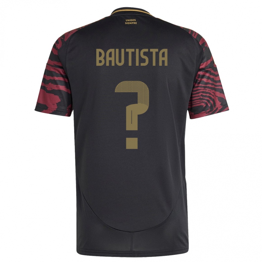 Men Football Peru César Bautista #0 Black Away Jersey 24-26 T-Shirt Canada