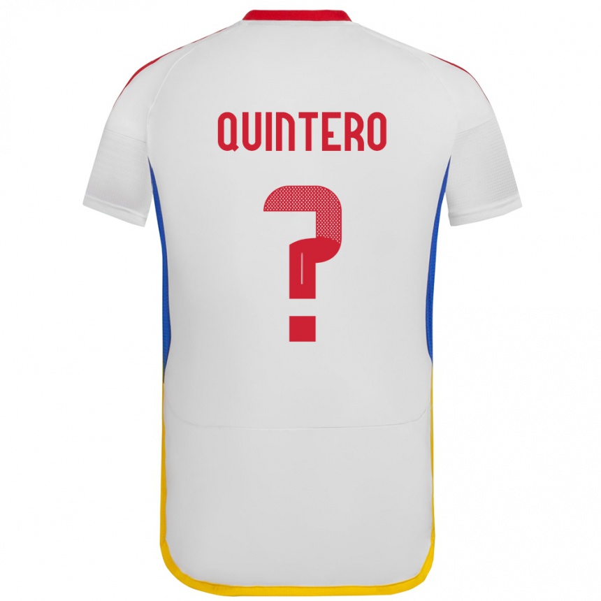 Men Football Venezuela Teo Quintero #0 White Away Jersey 24-26 T-Shirt Canada