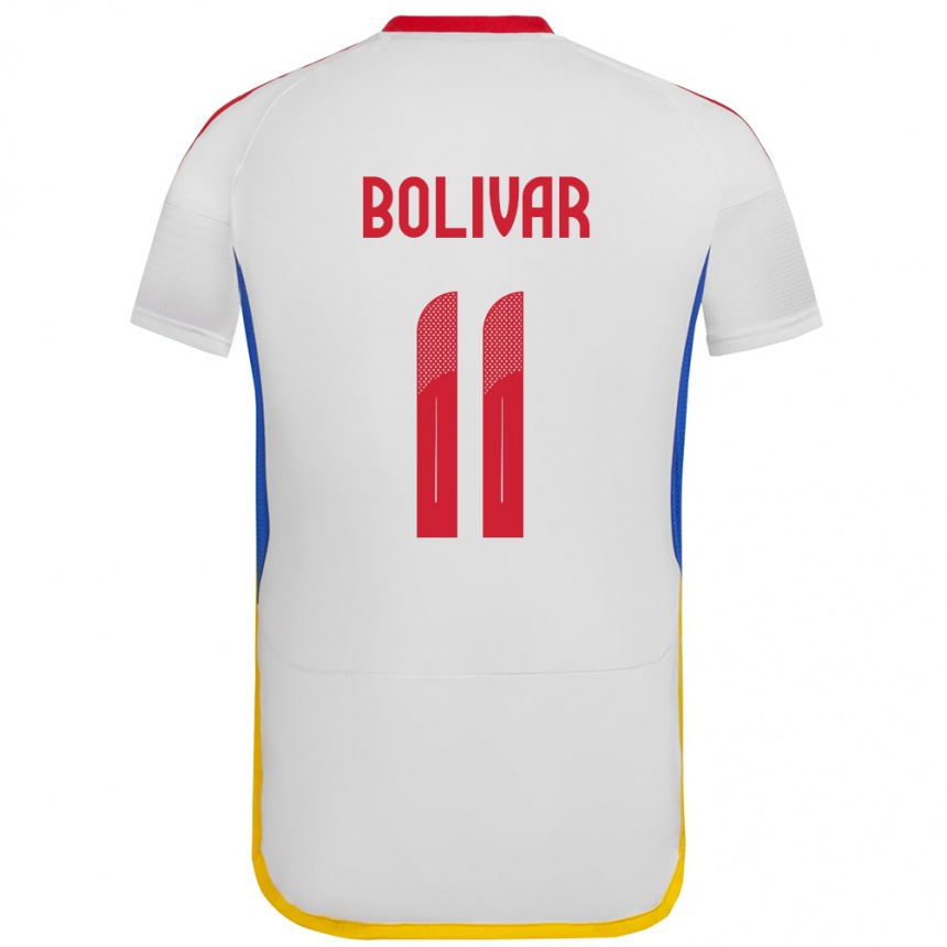 Men Football Venezuela Jovanny Bolívar #11 White Away Jersey 24-26 T-Shirt Canada