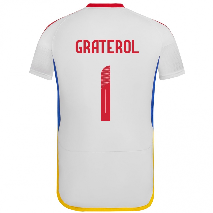 Men Football Venezuela Joel Graterol #1 White Away Jersey 24-26 T-Shirt Canada