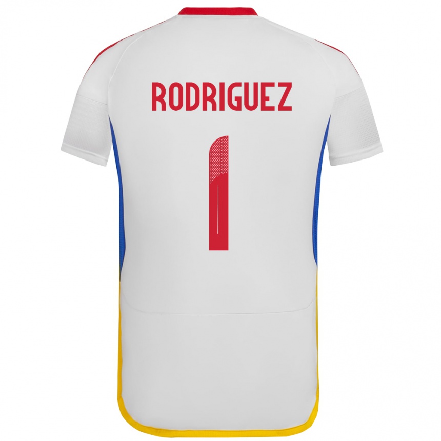 Men Football Venezuela Samuel Rodriguez #1 White Away Jersey 24-26 T-Shirt Canada