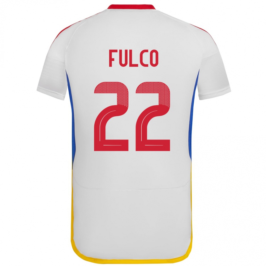 Men Football Venezuela Pedro Fulco #22 White Away Jersey 24-26 T-Shirt Canada