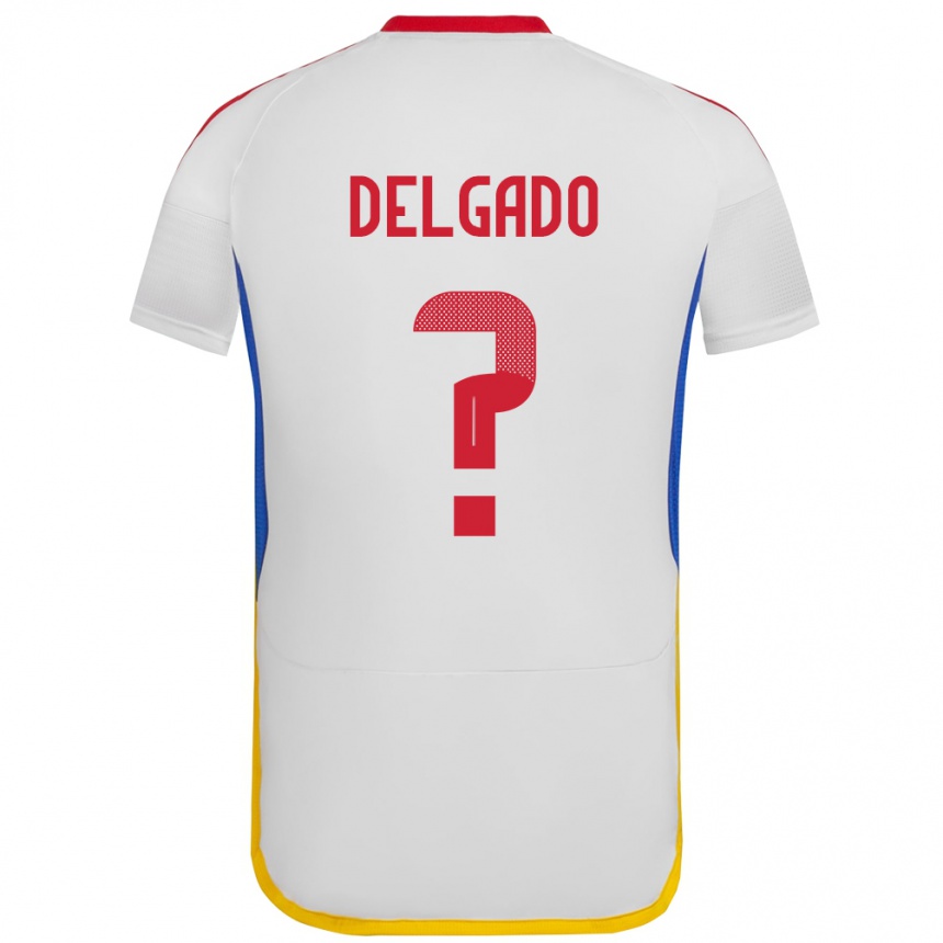 Men Football Venezuela Álex Delgado #0 White Away Jersey 24-26 T-Shirt Canada