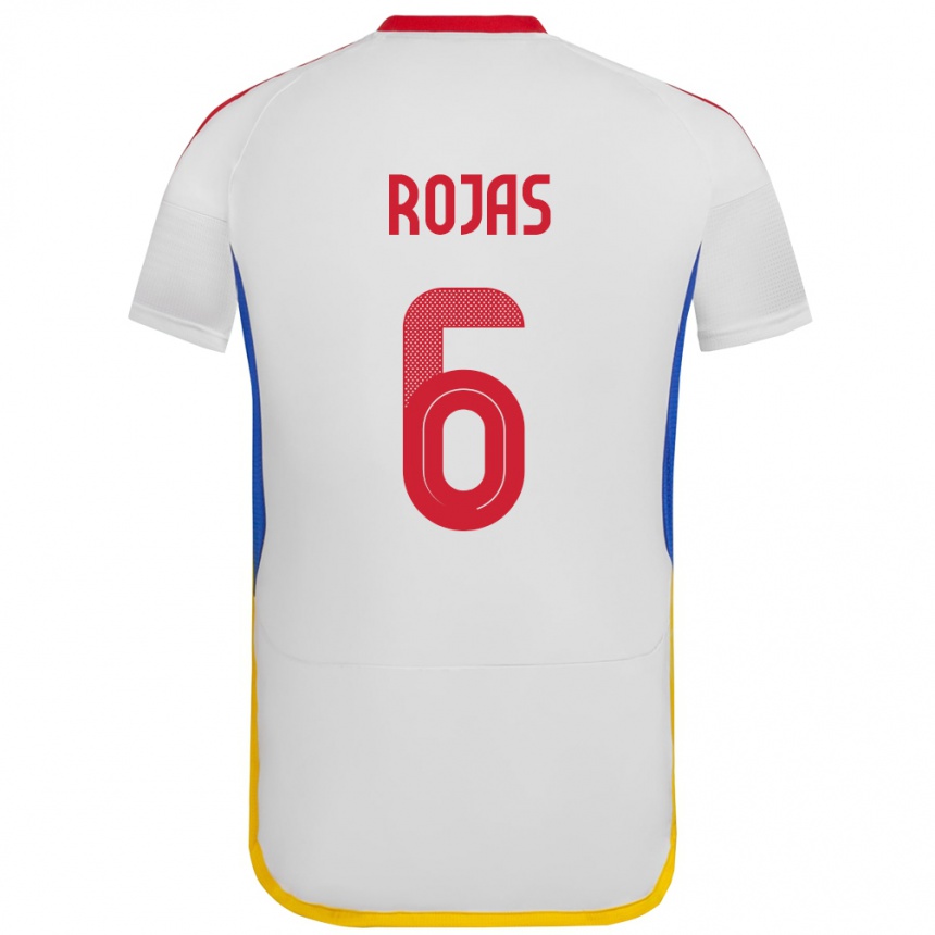 Men Football Venezuela Carlos Rojas #6 White Away Jersey 24-26 T-Shirt Canada