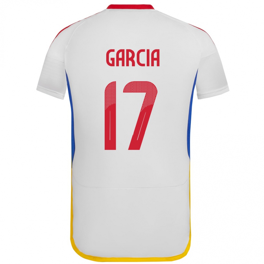 Men Football Venezuela Gabriela García #17 White Away Jersey 24-26 T-Shirt Canada