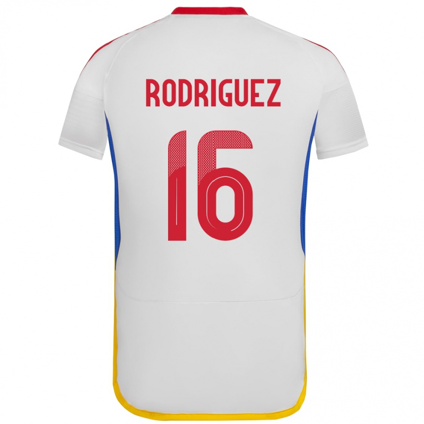 Men Football Venezuela Arianna Rodríguez #16 White Away Jersey 24-26 T-Shirt Canada