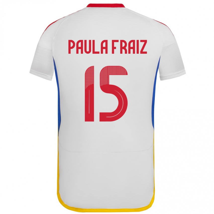 Men Football Venezuela Ana Paula Fraiz #15 White Away Jersey 24-26 T-Shirt Canada