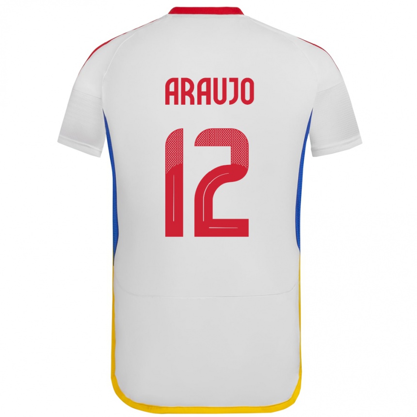 Men Football Venezuela Sabrina Araujo #12 White Away Jersey 24-26 T-Shirt Canada