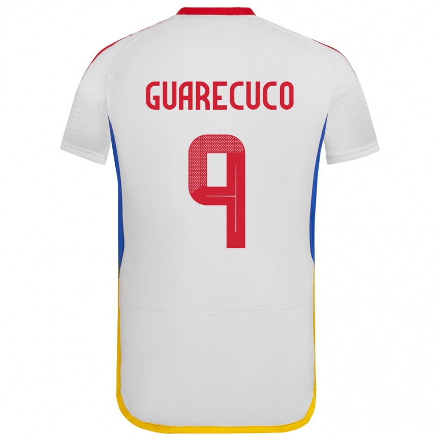 Men Football Venezuela Joemar Guarecuco #9 White Away Jersey 24-26 T-Shirt Canada