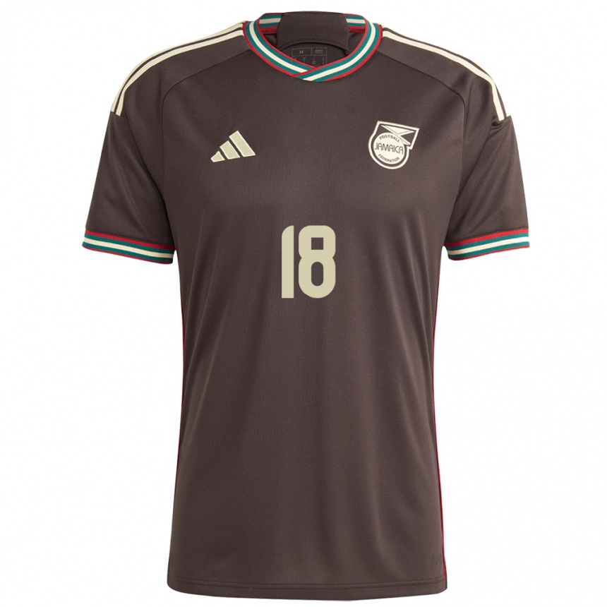 Men Football Jamaica Trudi Carter #18 Night Brown Away Jersey 24-26 T-Shirt Canada