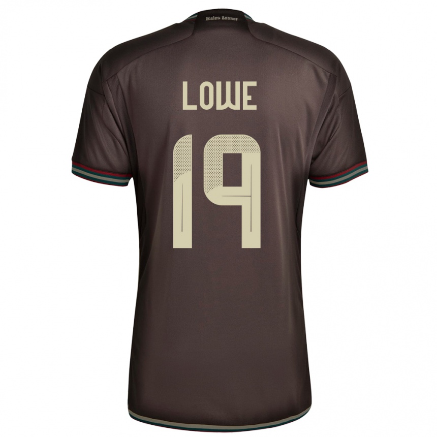 Men Football Jamaica Jamal Lowe #19 Night Brown Away Jersey 24-26 T-Shirt Canada