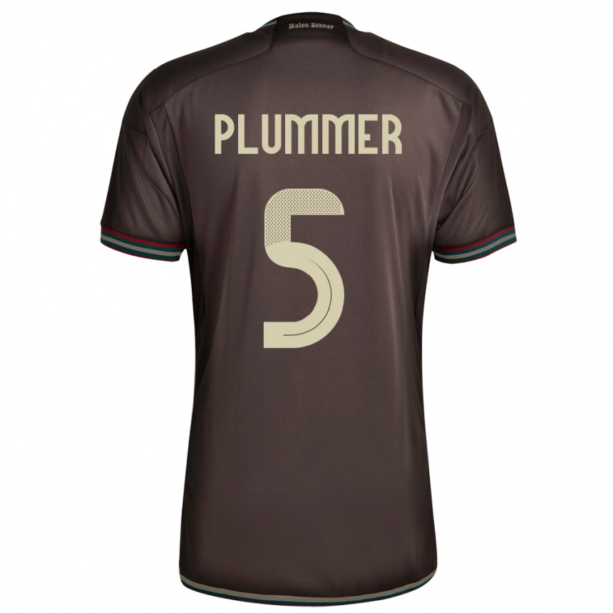 Men Football Jamaica Konya Plummer #5 Night Brown Away Jersey 24-26 T-Shirt Canada