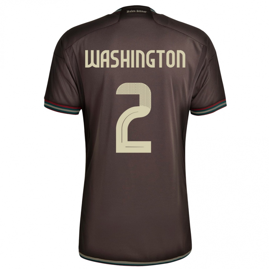 Men Football Jamaica Solai Washington #2 Night Brown Away Jersey 24-26 T-Shirt Canada