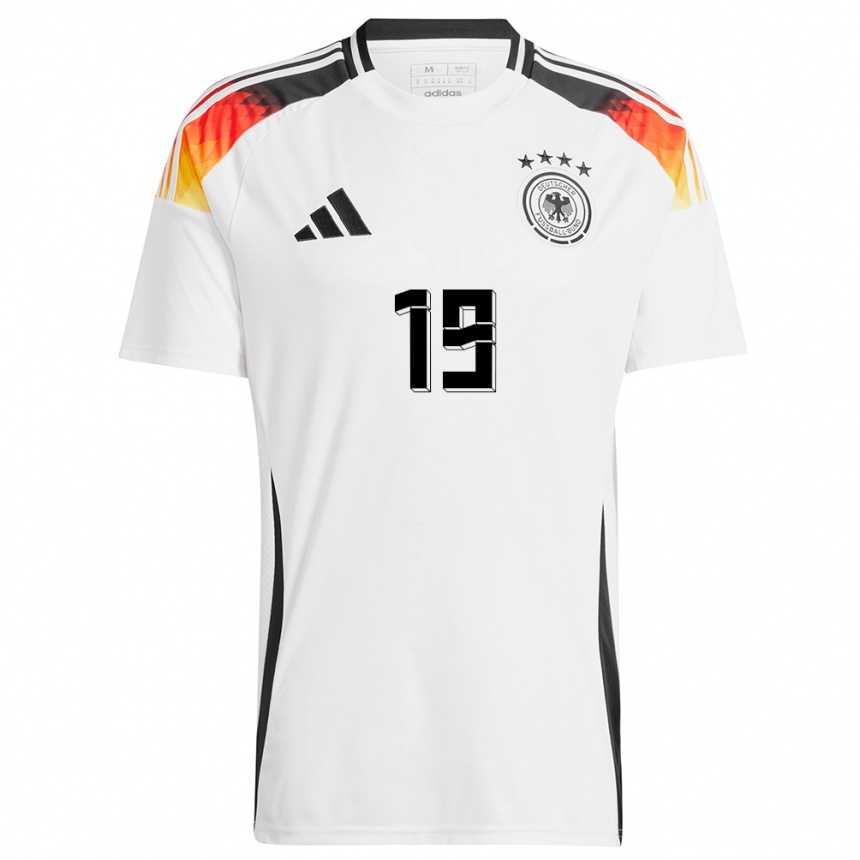 Women Football Germany Sanoussy Ba #19 White Home Jersey 24-26 T-Shirt Canada