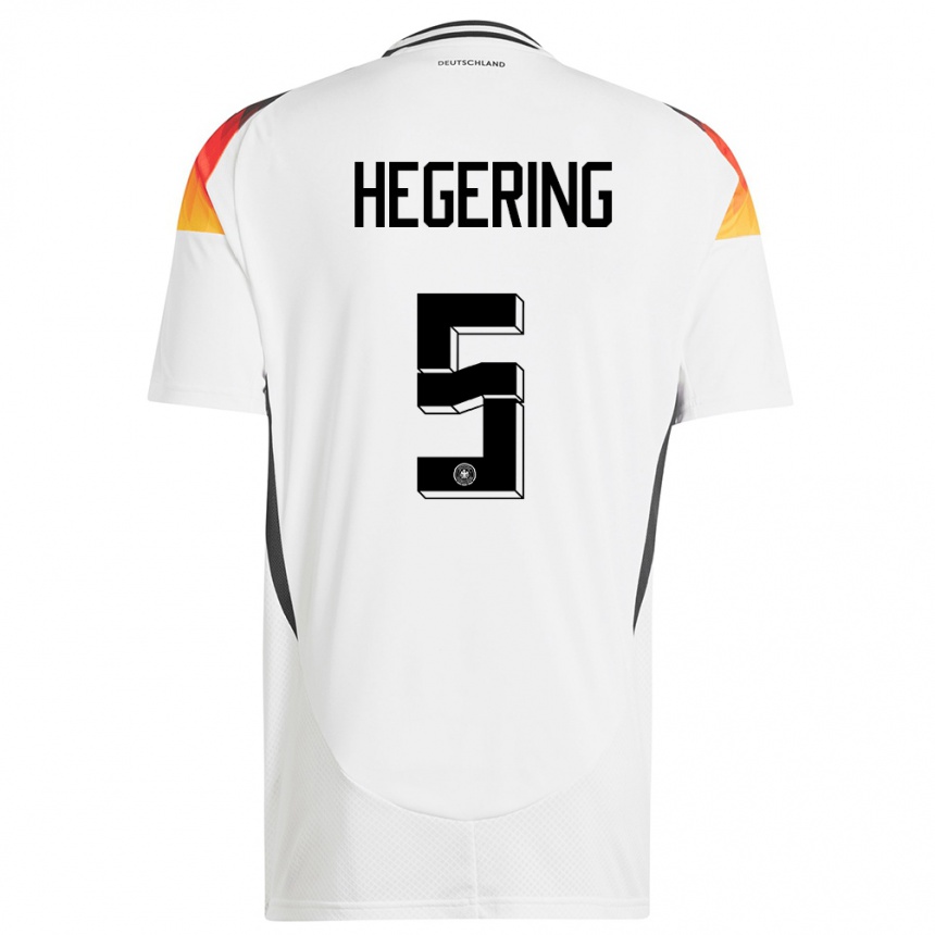 Women Football Germany Marina Hegering #5 White Home Jersey 24-26 T-Shirt Canada