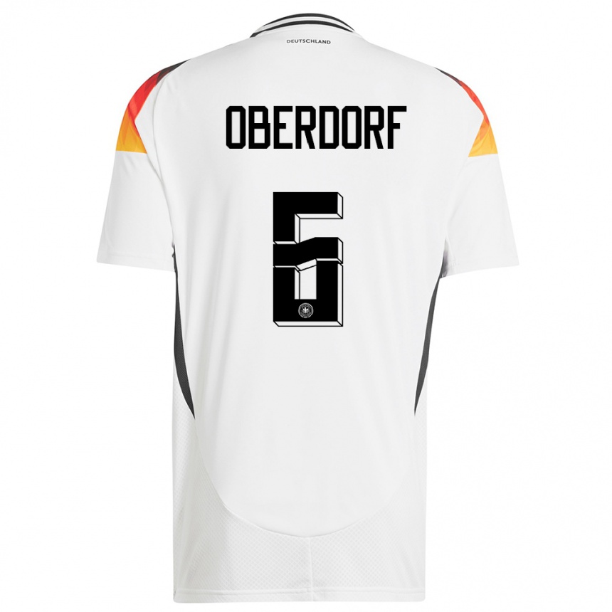 Women Football Germany Lena Oberdorf #6 White Home Jersey 24-26 T-Shirt Canada