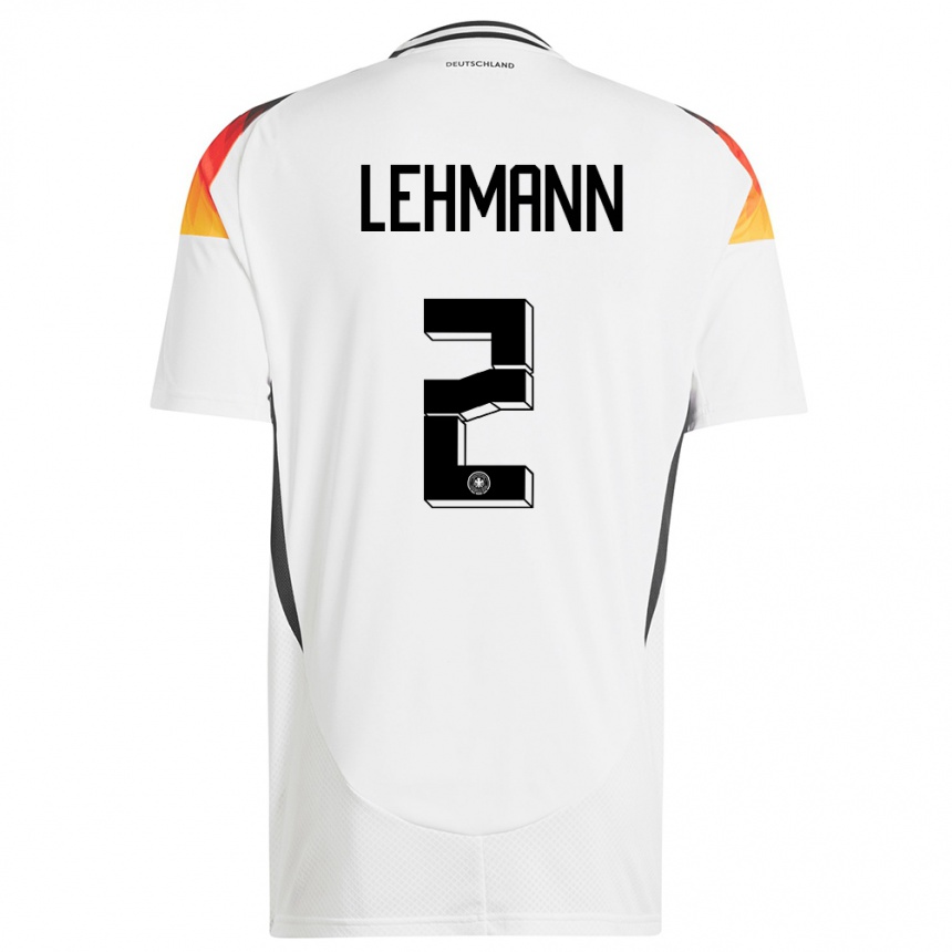 Women Football Germany Paul Lehmann #2 White Home Jersey 24-26 T-Shirt Canada