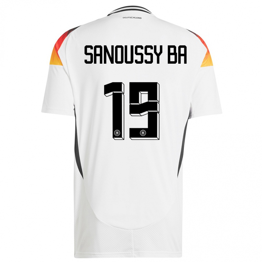 Women Football Germany Sanoussy Ba #19 White Home Jersey 24-26 T-Shirt Canada