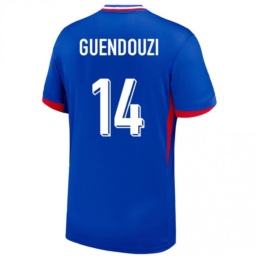 Women Football France Matteo Guendouzi #14 Blue Home Jersey 24-26 T-Shirt Canada