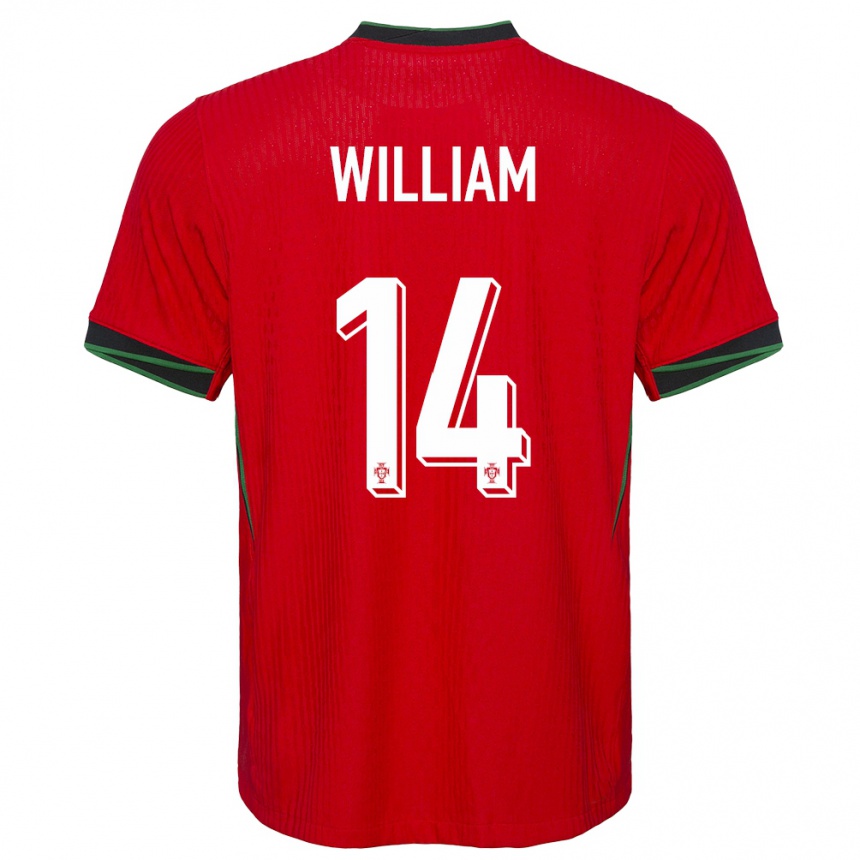 Women Football Portugal William Carvalho #14 Red Home Jersey 24-26 T-Shirt Canada