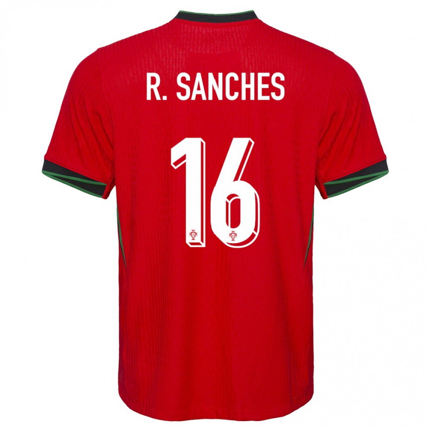 Women Football Portugal Renato Sanches #16 Red Home Jersey 24-26 T-Shirt Canada