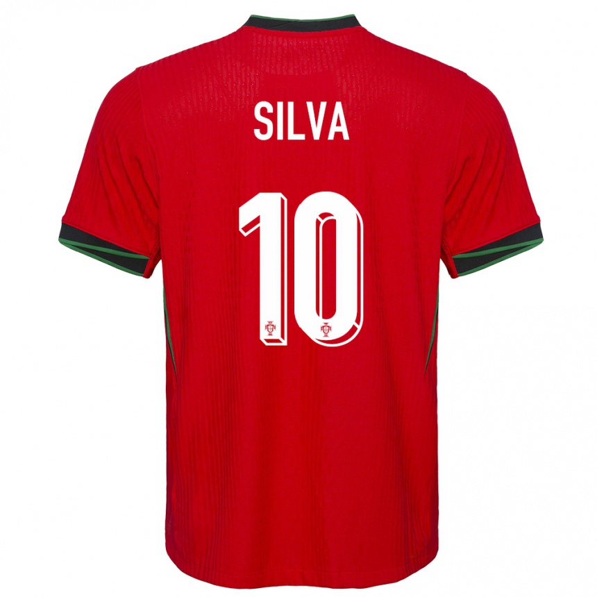 Women Football Portugal Jessica Silva #10 Red Home Jersey 24-26 T-Shirt Canada