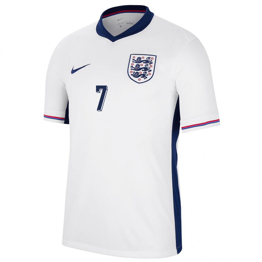 Women Football England Jack Grealish #7 White Home Jersey 24-26 T-Shirt Canada