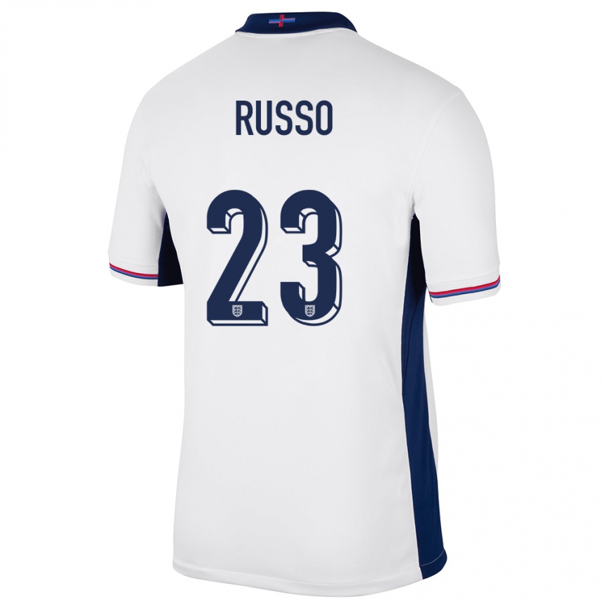 Women Football England Alessia Russo #23 White Home Jersey 24-26 T-Shirt Canada