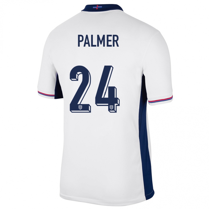 Women Football England Cole Palmer #24 White Home Jersey 24-26 T-Shirt Canada