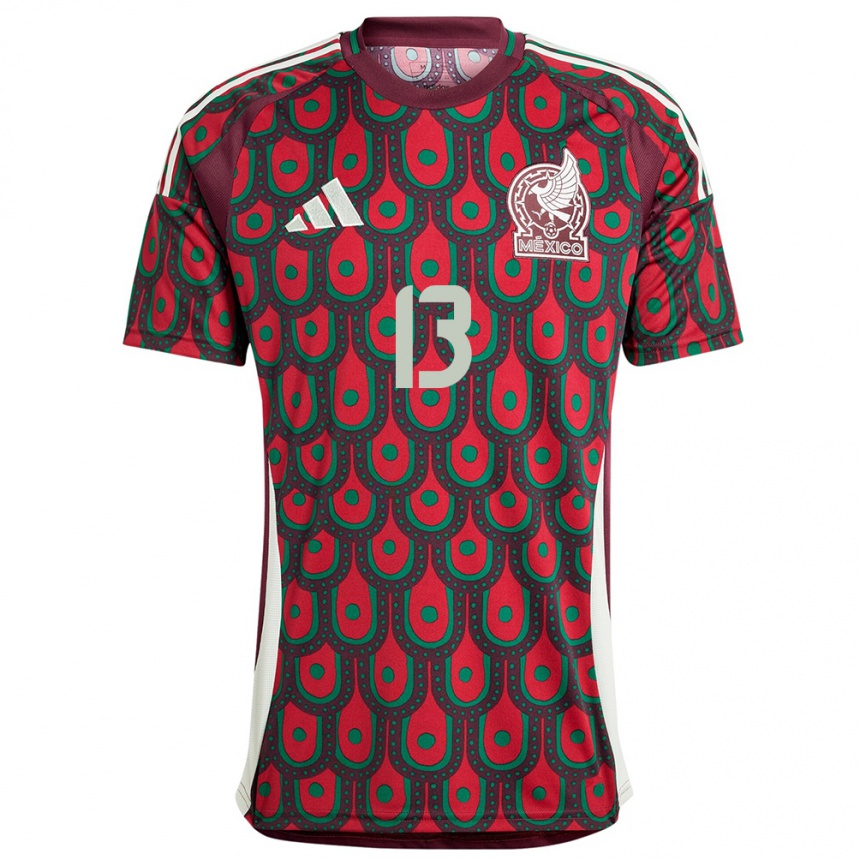 Women Football Mexico Guillermo Ochoa #13 Maroon Home Jersey 24-26 T-Shirt Canada