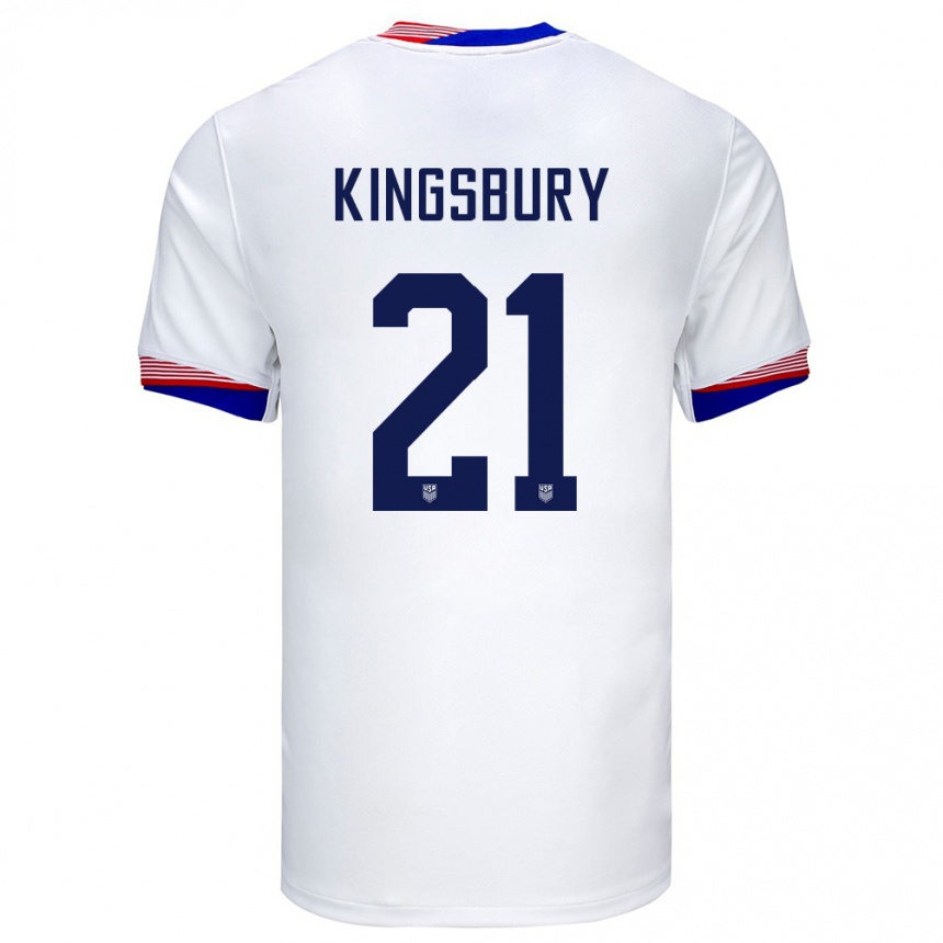 Women Football United States Aubrey Kingsbury #21 White Home Jersey 24-26 T-Shirt Canada