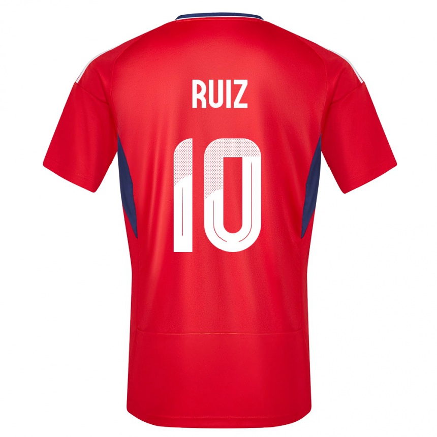 Women Football Costa Rica Bryan Ruiz #10 Red Home Jersey 24-26 T-Shirt Canada