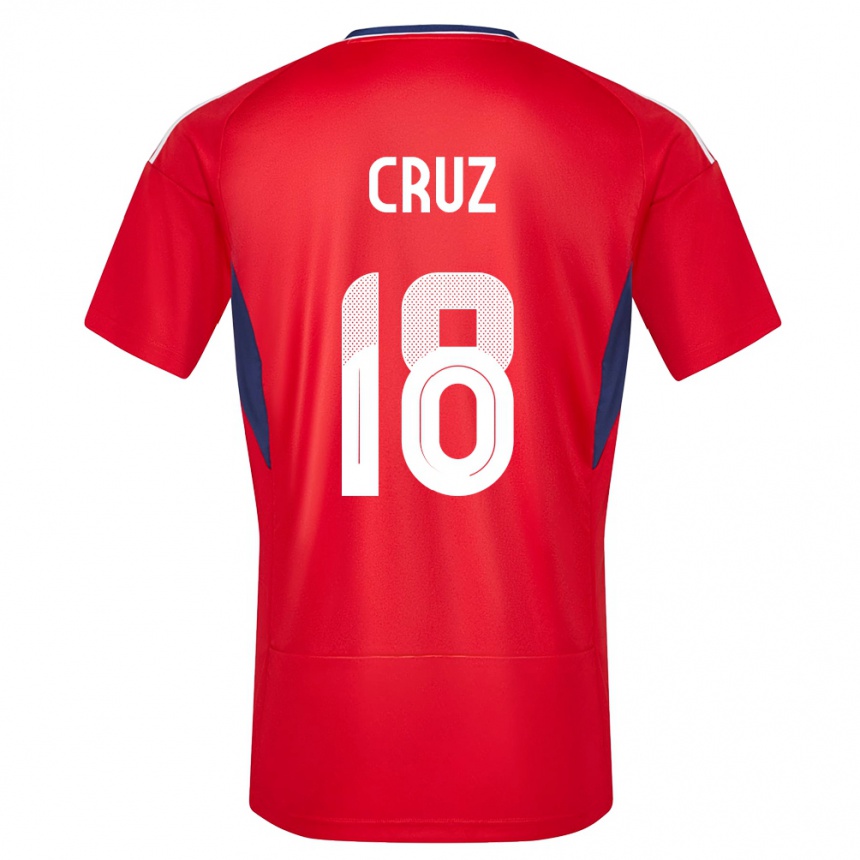 Women Football Costa Rica Aaron Cruz #18 Red Home Jersey 24-26 T-Shirt Canada