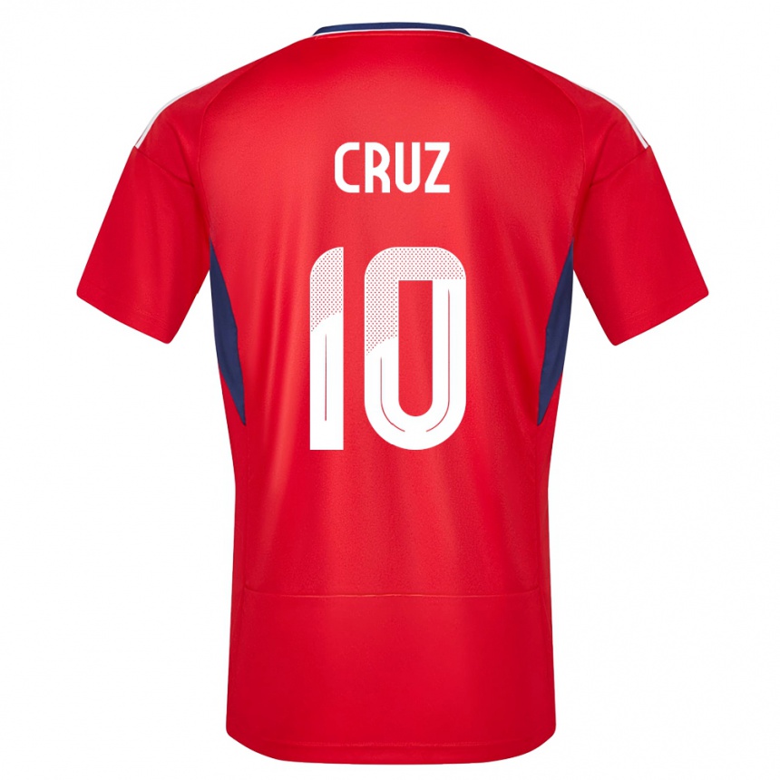 Women Football Costa Rica Shirley Cruz #10 Red Home Jersey 24-26 T-Shirt Canada